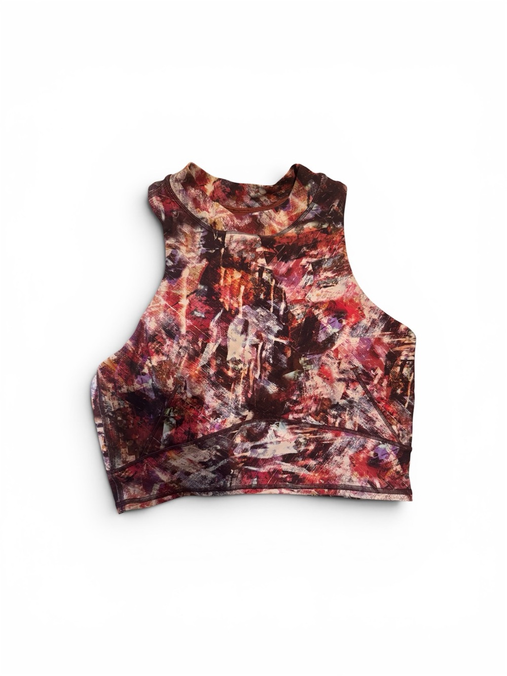 lululemon athletica Abstract Multi-Color High Neck Crop Top